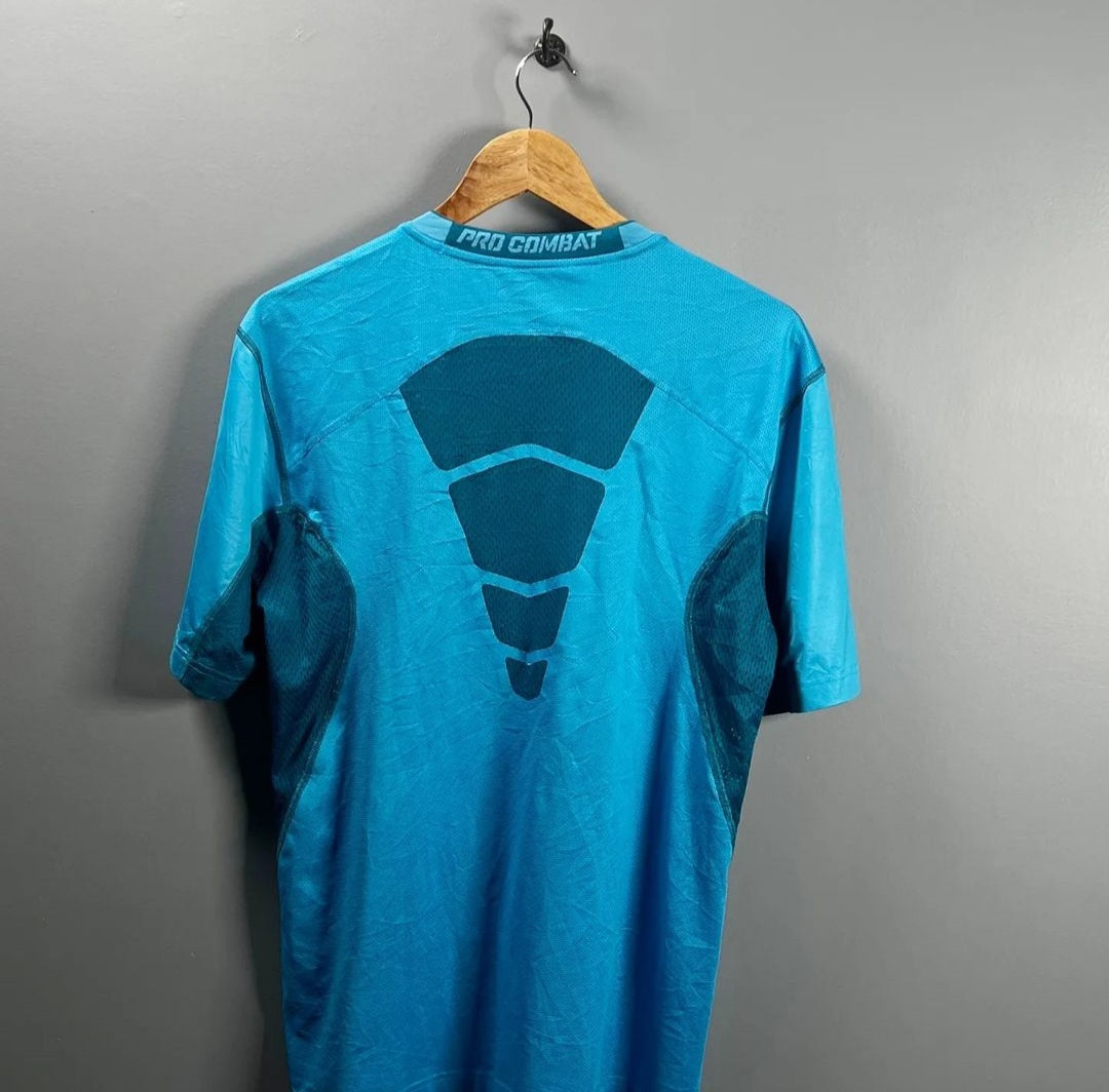 Blue Combat Dri-fit T-shirt (Nike Pro) - THE GREY AREA
