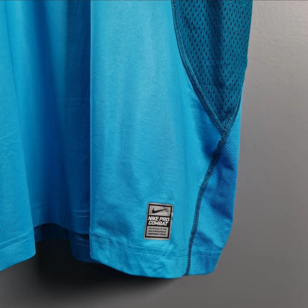 Blue Combat Dri-fit T-shirt (Nike Pro) - THE GREY AREA