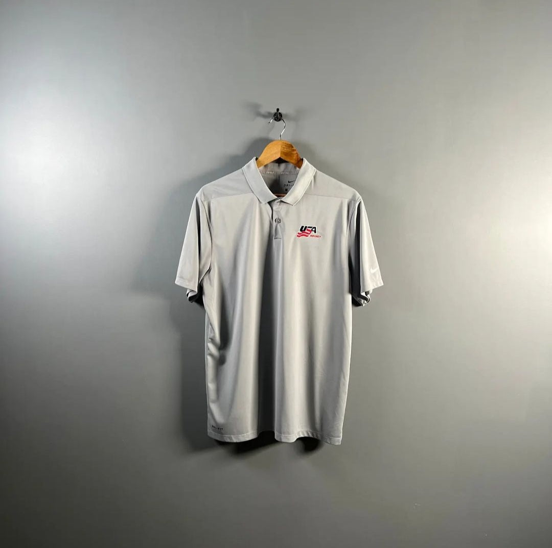Grey dri-fit golf shirt (Nike) - THE GREY AREA