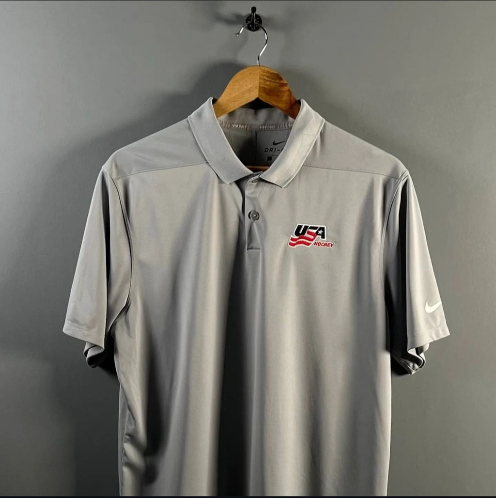 Grey dri-fit golf shirt (Nike) - THE GREY AREA