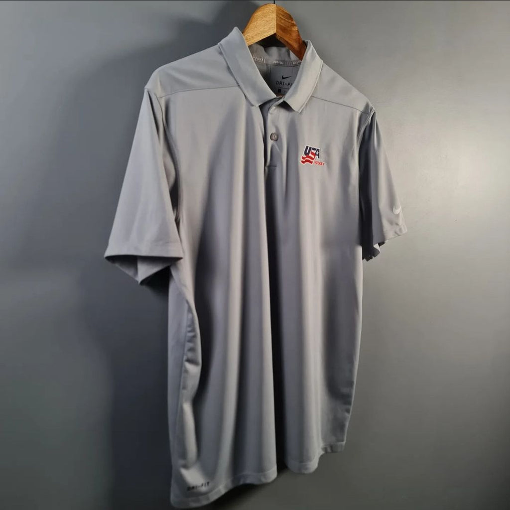 Grey dri-fit golf shirt (Nike) - THE GREY AREA