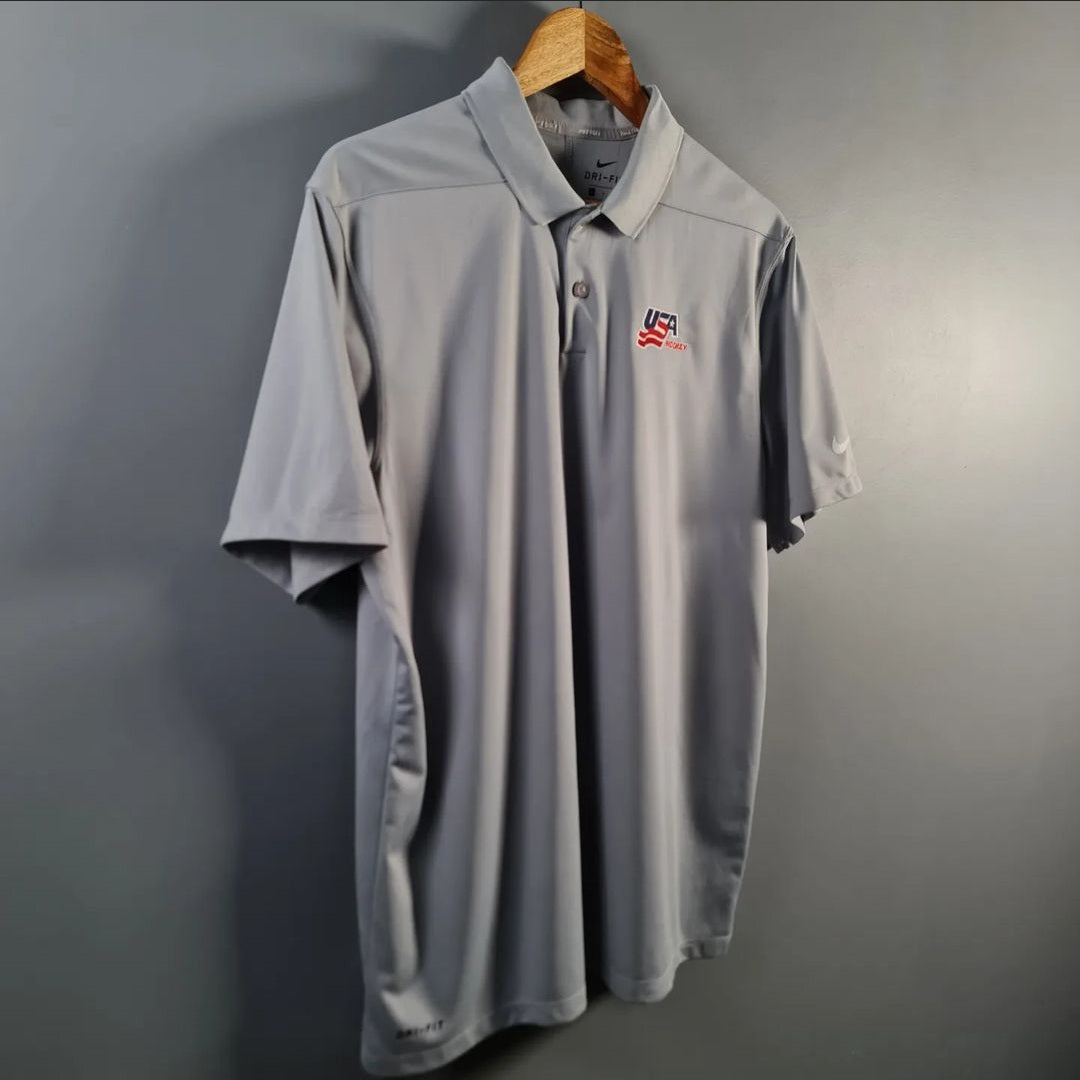 Grey dri-fit golf shirt (Nike) - THE GREY AREA