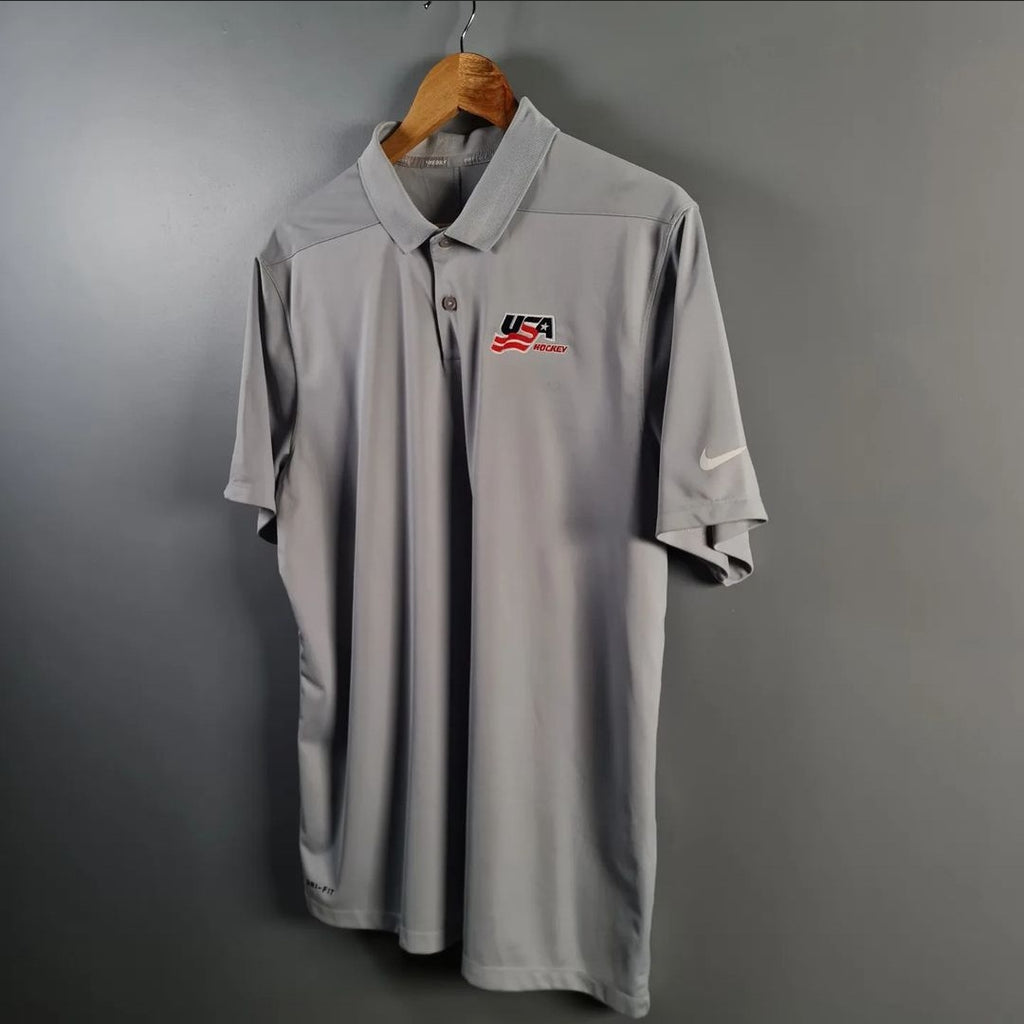 Grey dri-fit golf shirt (Nike) - THE GREY AREA