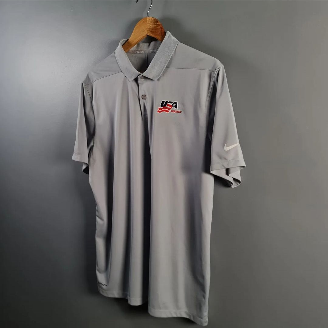 Grey dri-fit golf shirt (Nike) - THE GREY AREA