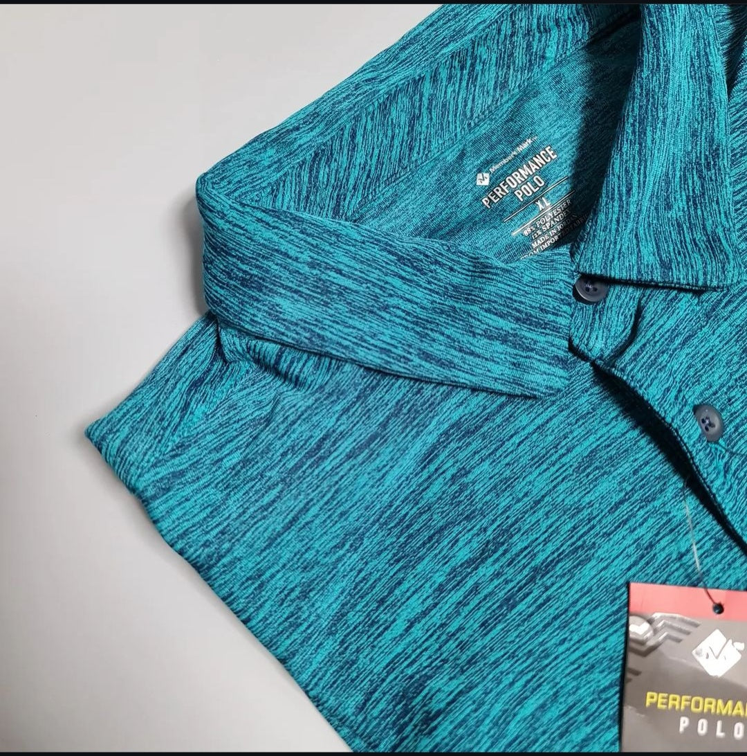 Blue Performance Polo shirt (Members Mark) - THE GREY AREA