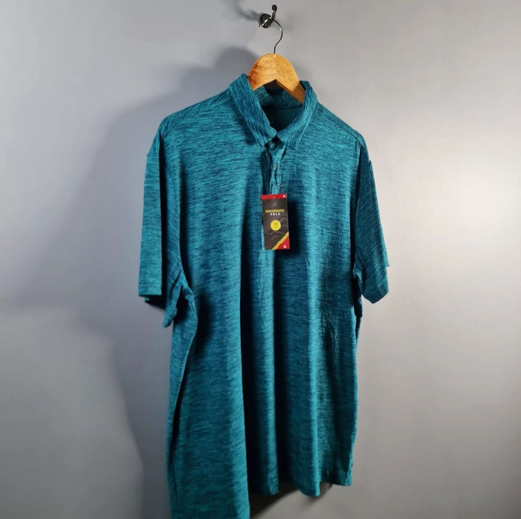 Blue Performance Polo shirt (Members Mark) - THE GREY AREA
