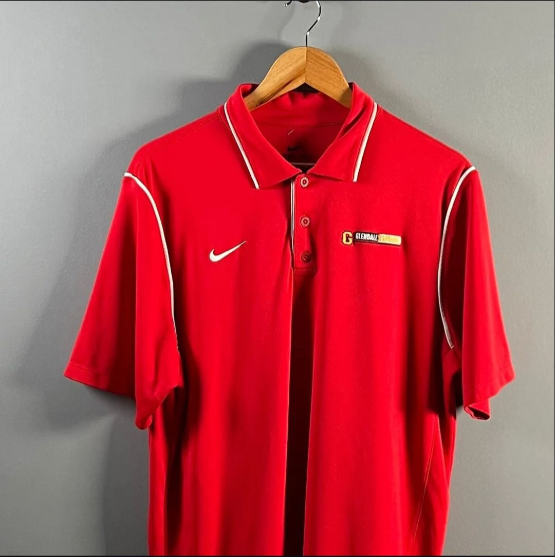 Red sports/casual dri-fit polo shirt (Nike) - THE GREY AREA
