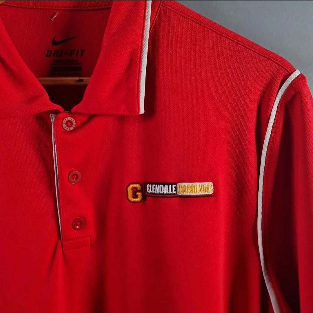 Red sports/casual dri-fit polo shirt (Nike) - THE GREY AREA