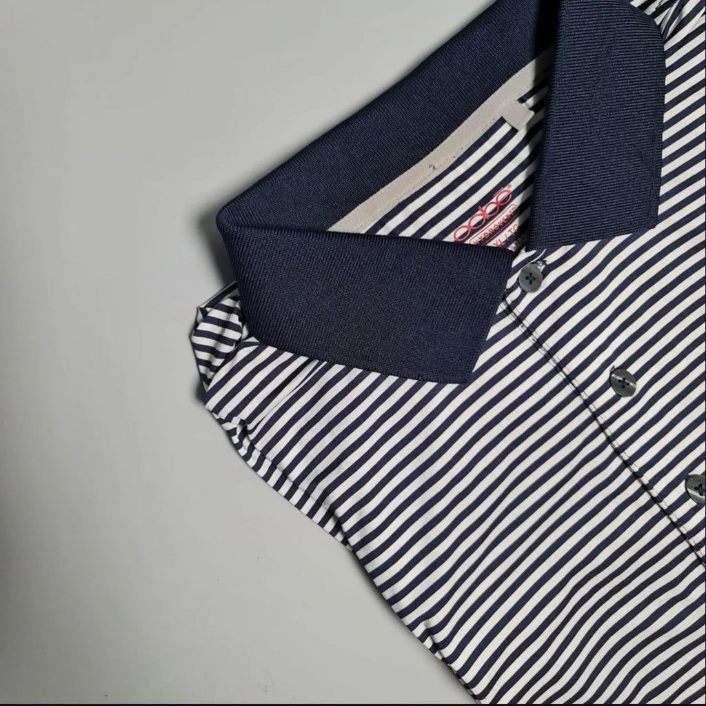 Pinstripes hydrovent Sports Polo shirt (Oobe) - THE GREY AREA