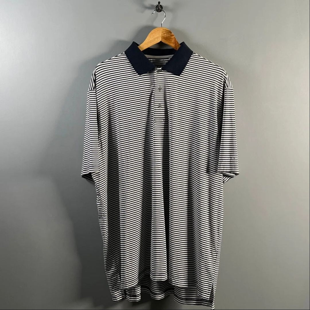 Pinstripes hydrovent Sports Polo shirt (Oobe) - THE GREY AREA