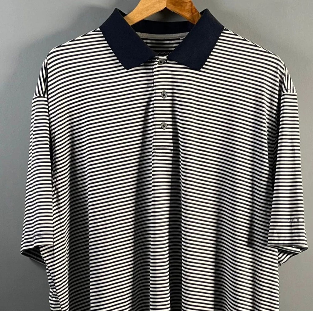 Pinstripes hydrovent Sports Polo shirt (Oobe) - THE GREY AREA