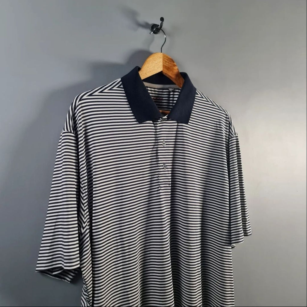 Pinstripes hydrovent Sports Polo shirt (Oobe) - THE GREY AREA