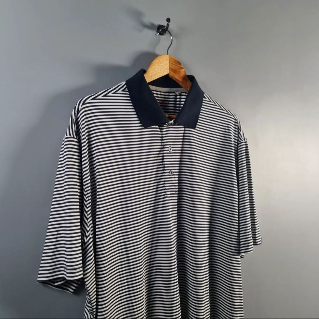 Pinstripes hydrovent Sports Polo shirt (Oobe) - THE GREY AREA