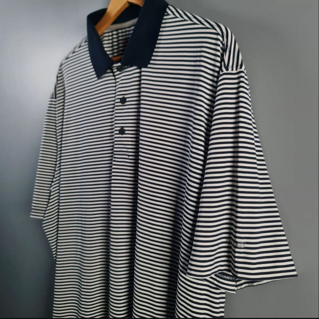 Pinstripes hydrovent Sports Polo shirt (Oobe) - THE GREY AREA