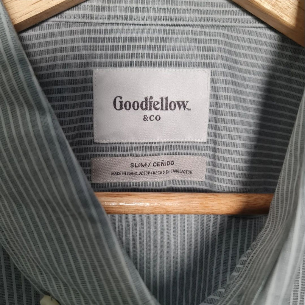 Grey and white stripes formal shirt (Goodfellow) - THE GREY AREA