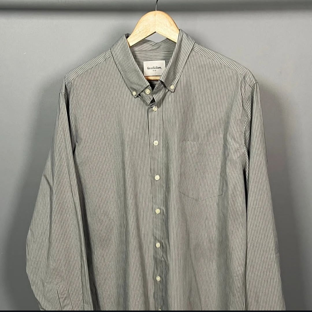Grey and white stripes formal shirt (Goodfellow) - THE GREY AREA
