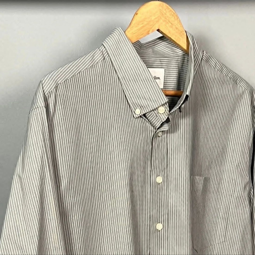 Grey and white stripes formal shirt (Goodfellow) - THE GREY AREA