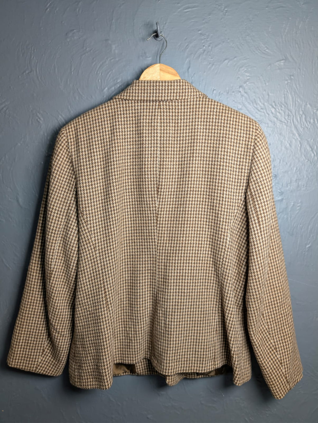 Women's Vintage Villager houndstooth zip-up wool blend jacket
