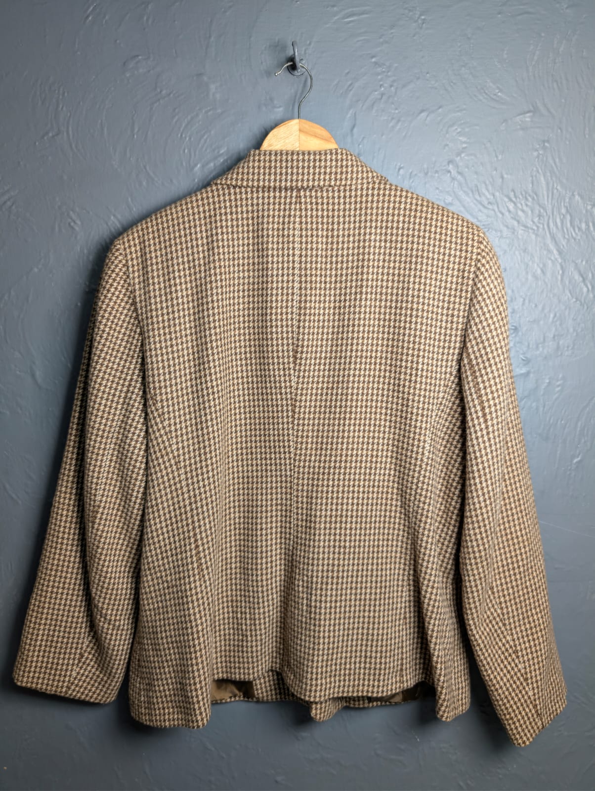 Women's Vintage Villager houndstooth zip-up wool blend jacket