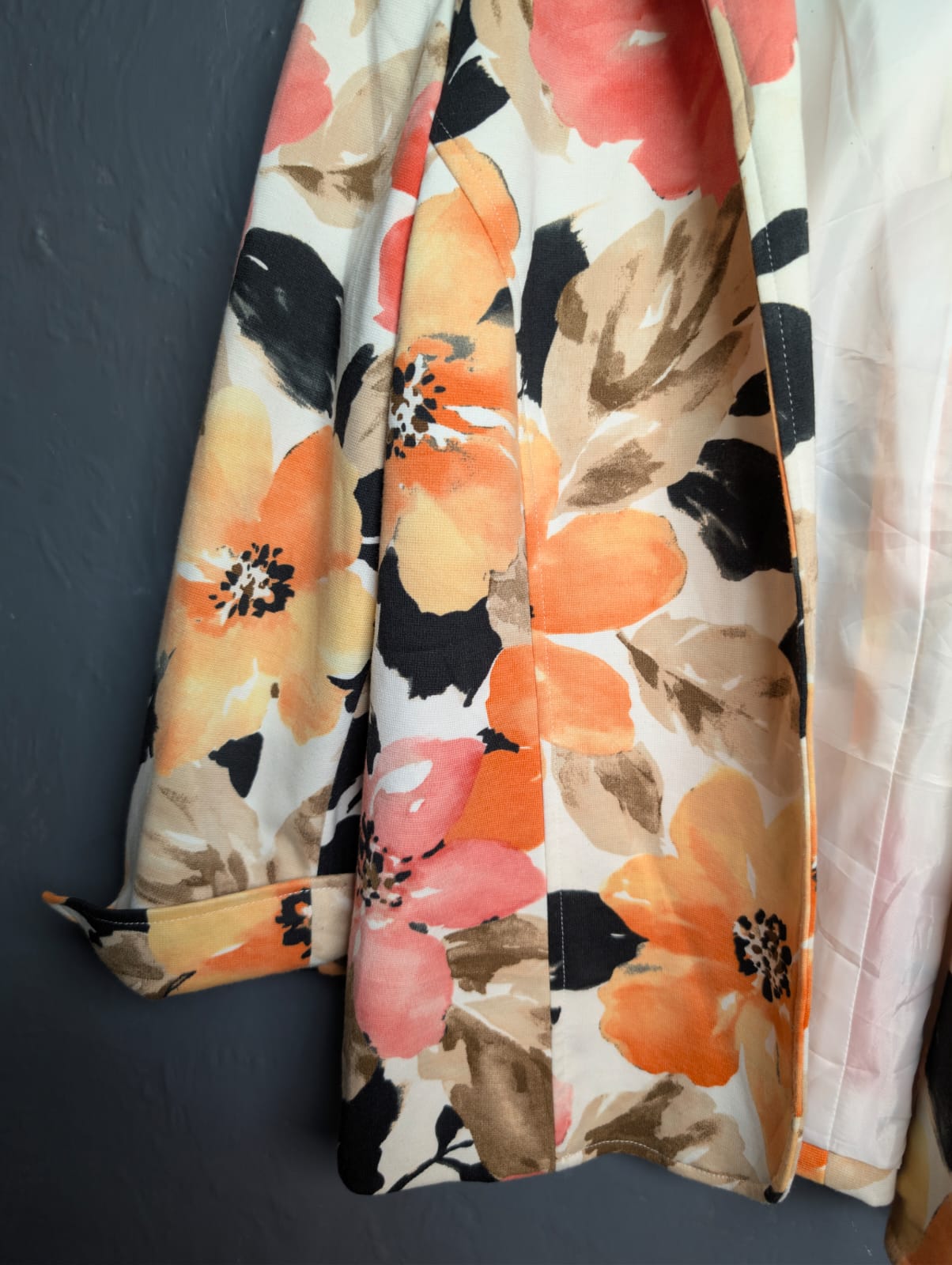 Alfred Dunner Long Sleeve Women Floral Tropical Beach Blazer Jacket