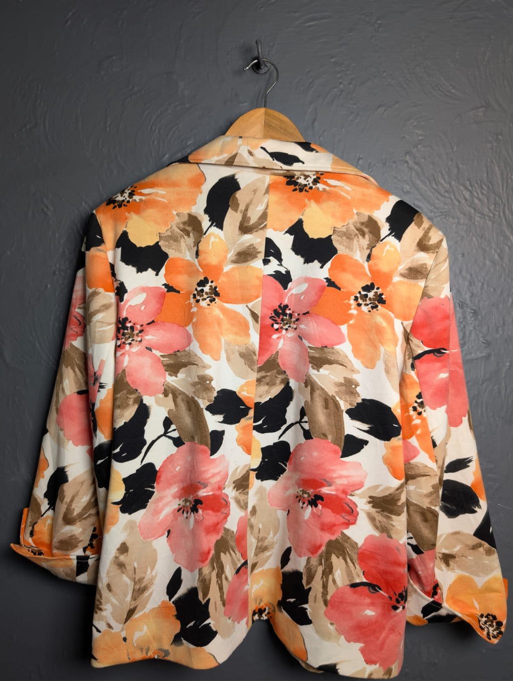 Alfred Dunner Long Sleeve Women Floral Tropical Beach Blazer Jacket
