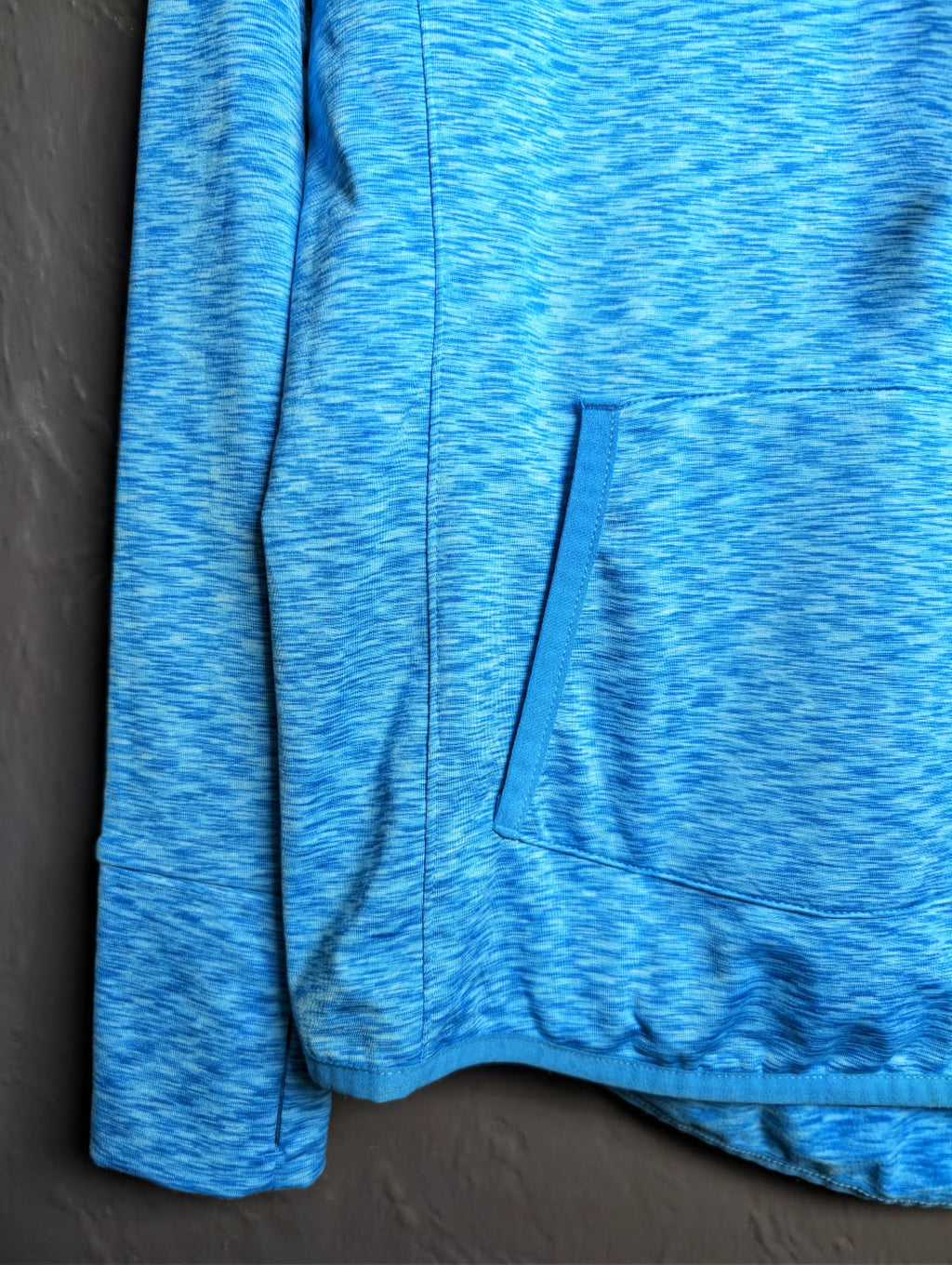 Women's blue heathered athletic activewear hoodie by 90°