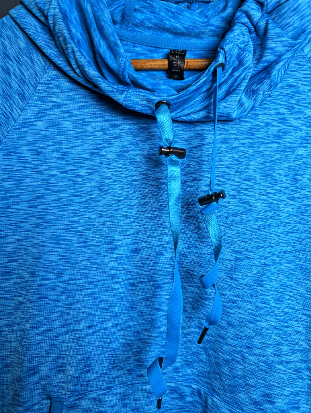 Women's blue heathered athletic activewear hoodie by 90°