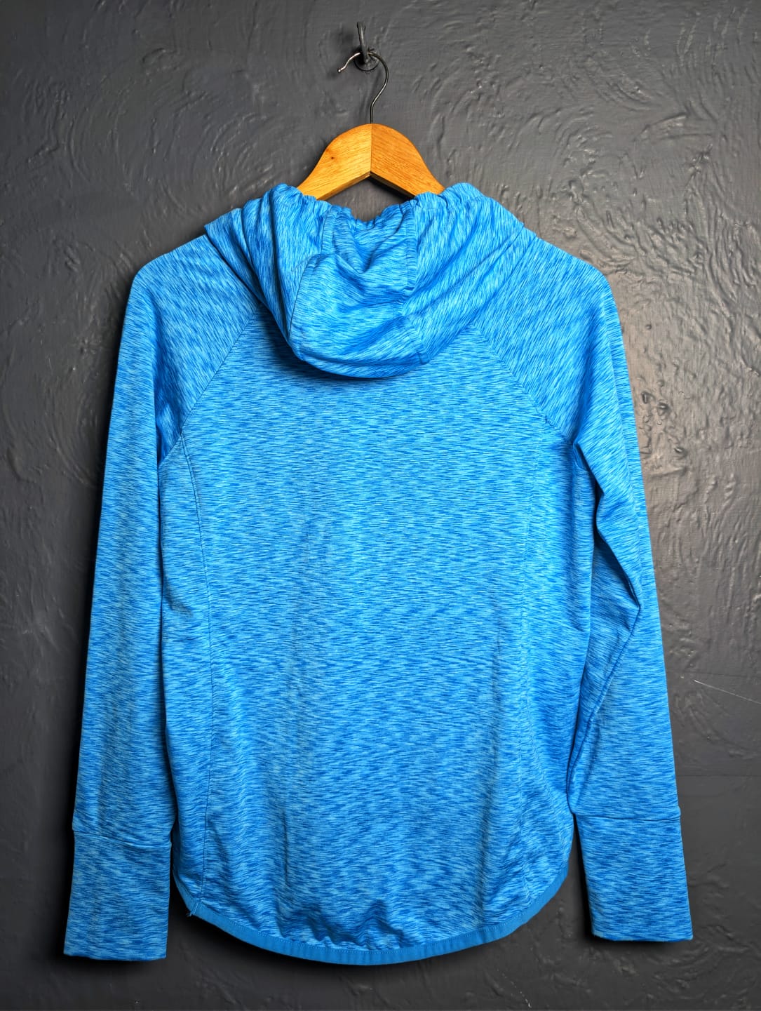 Women's blue heathered athletic activewear hoodie by 90°