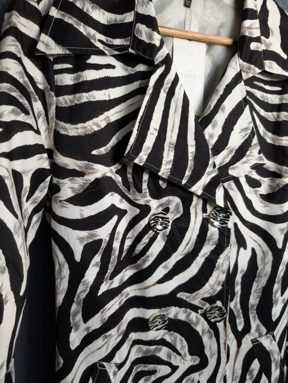 Women's Samuel Dong zebra print trench coat or dress