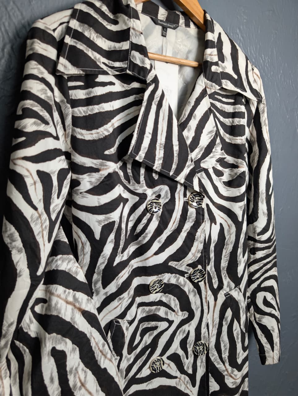 Women's Samuel Dong zebra print trench coat or dress