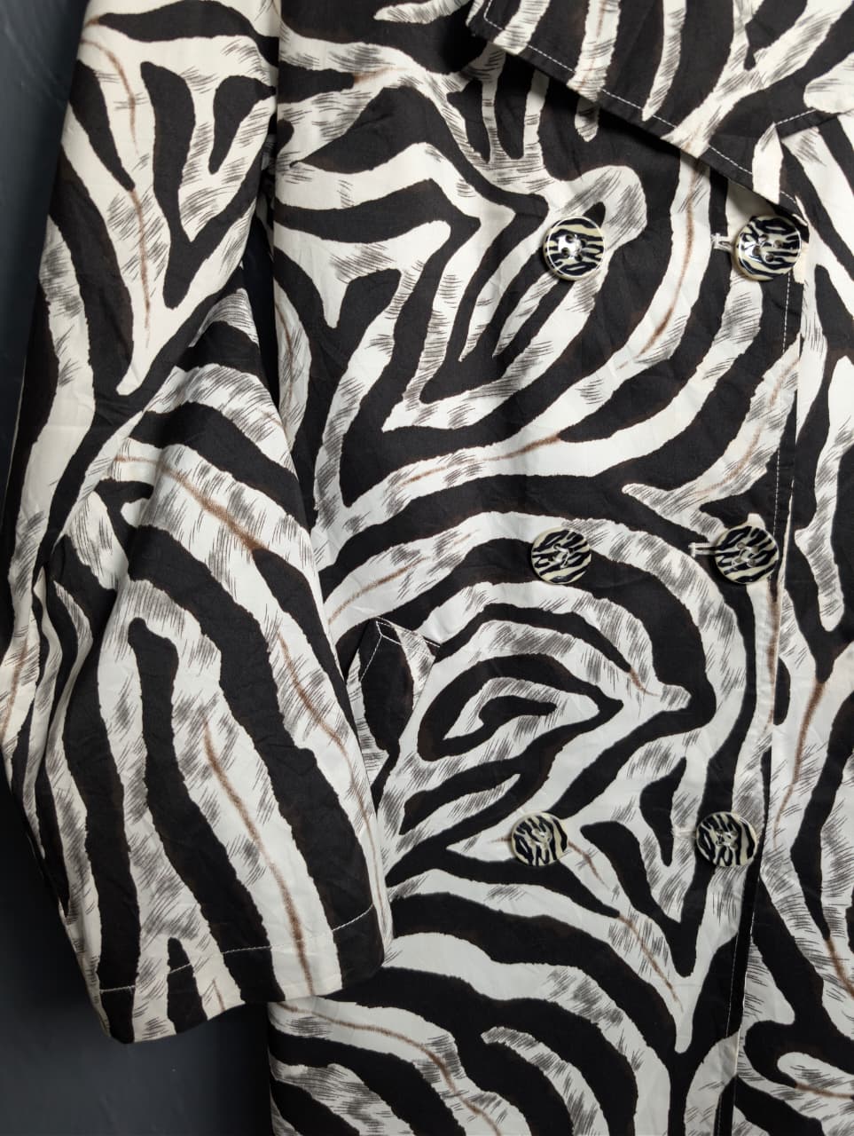 Women's Samuel Dong zebra print trench coat or dress