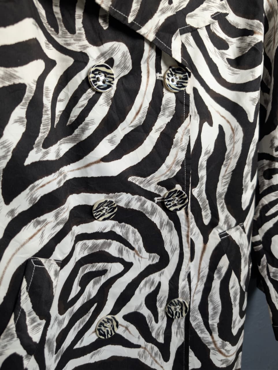 Women's Samuel Dong zebra print trench coat or dress