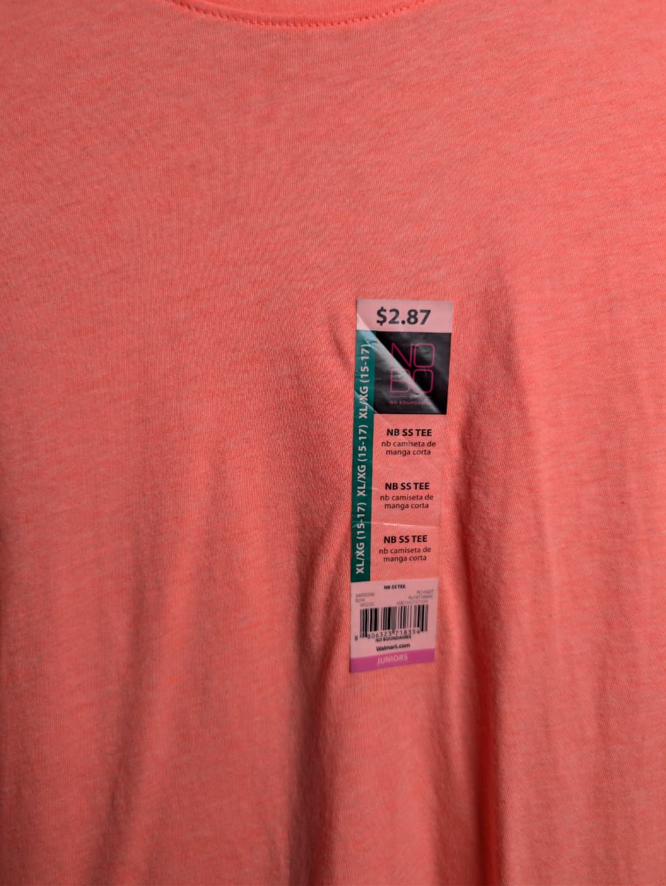 Brand New No Boundaries short-sleeve coral orange t-shirt