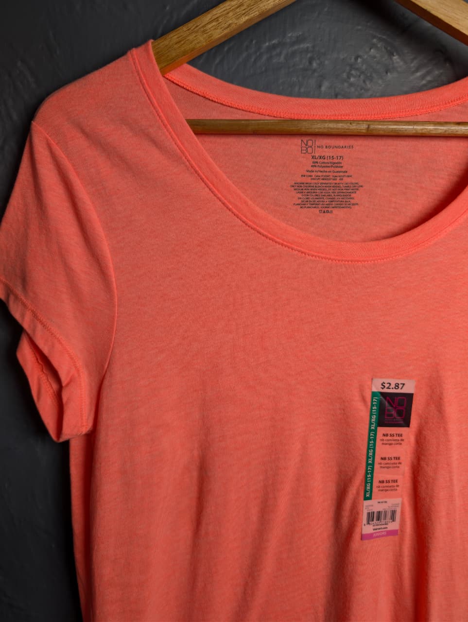 Brand New No Boundaries short-sleeve coral orange t-shirt