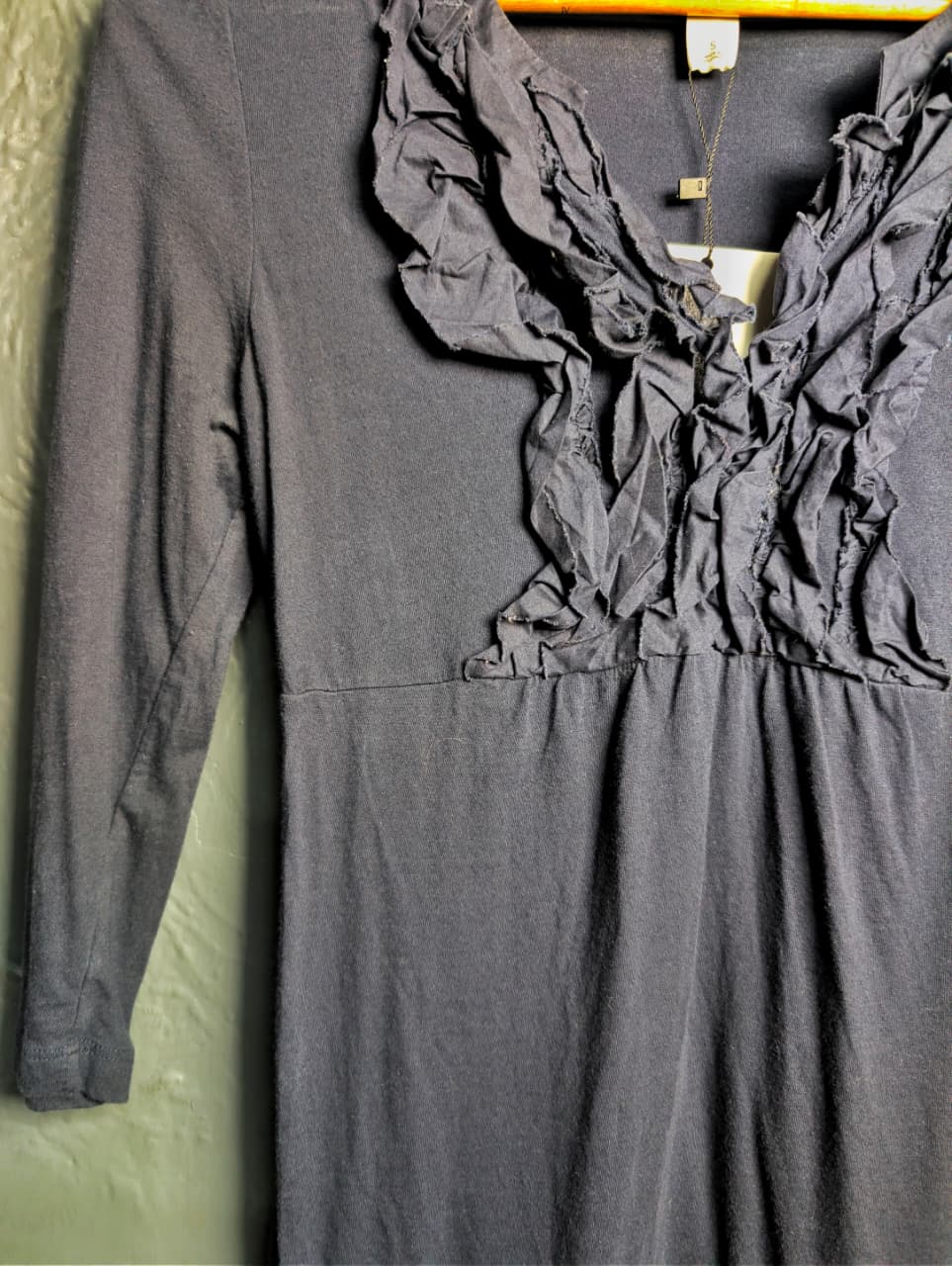 Women's LOFT navy blue three-quarter sleeve top