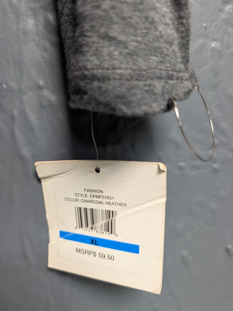 Brand New grey, long-sleeved, V-neck top by Ellen Tracy
