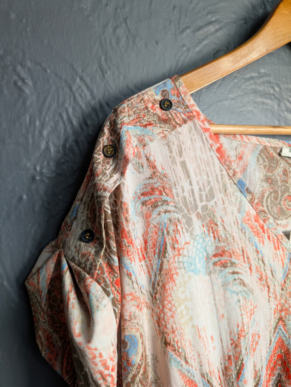Women's paisley print short-sleeve midi dress