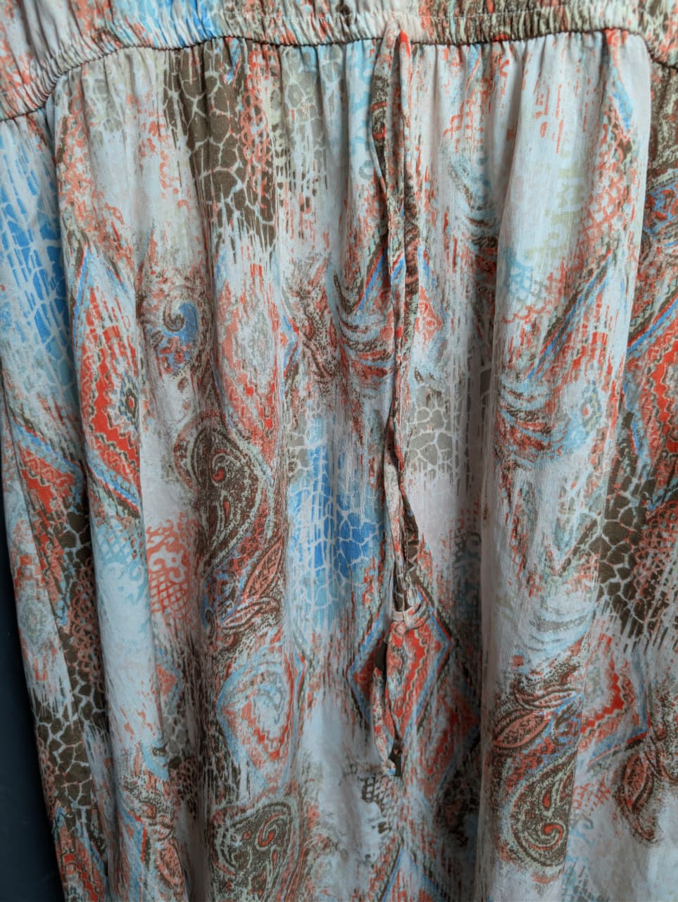 Women's paisley print short-sleeve midi dress