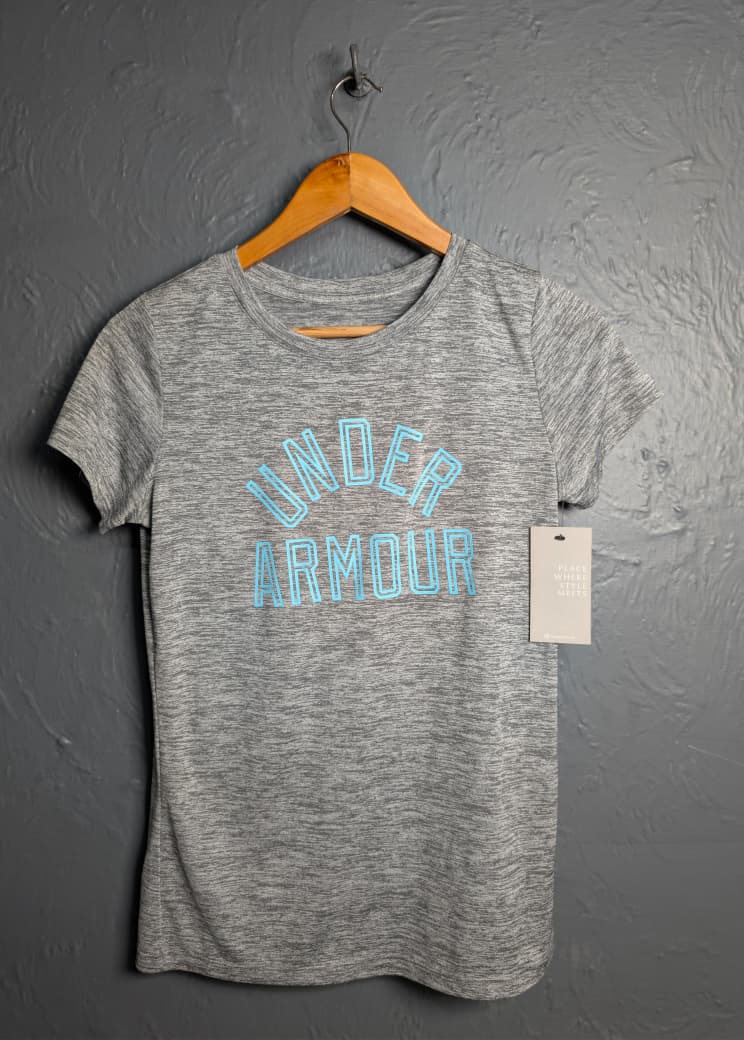 Under Armour Women's T-Shirt with an aqua logo