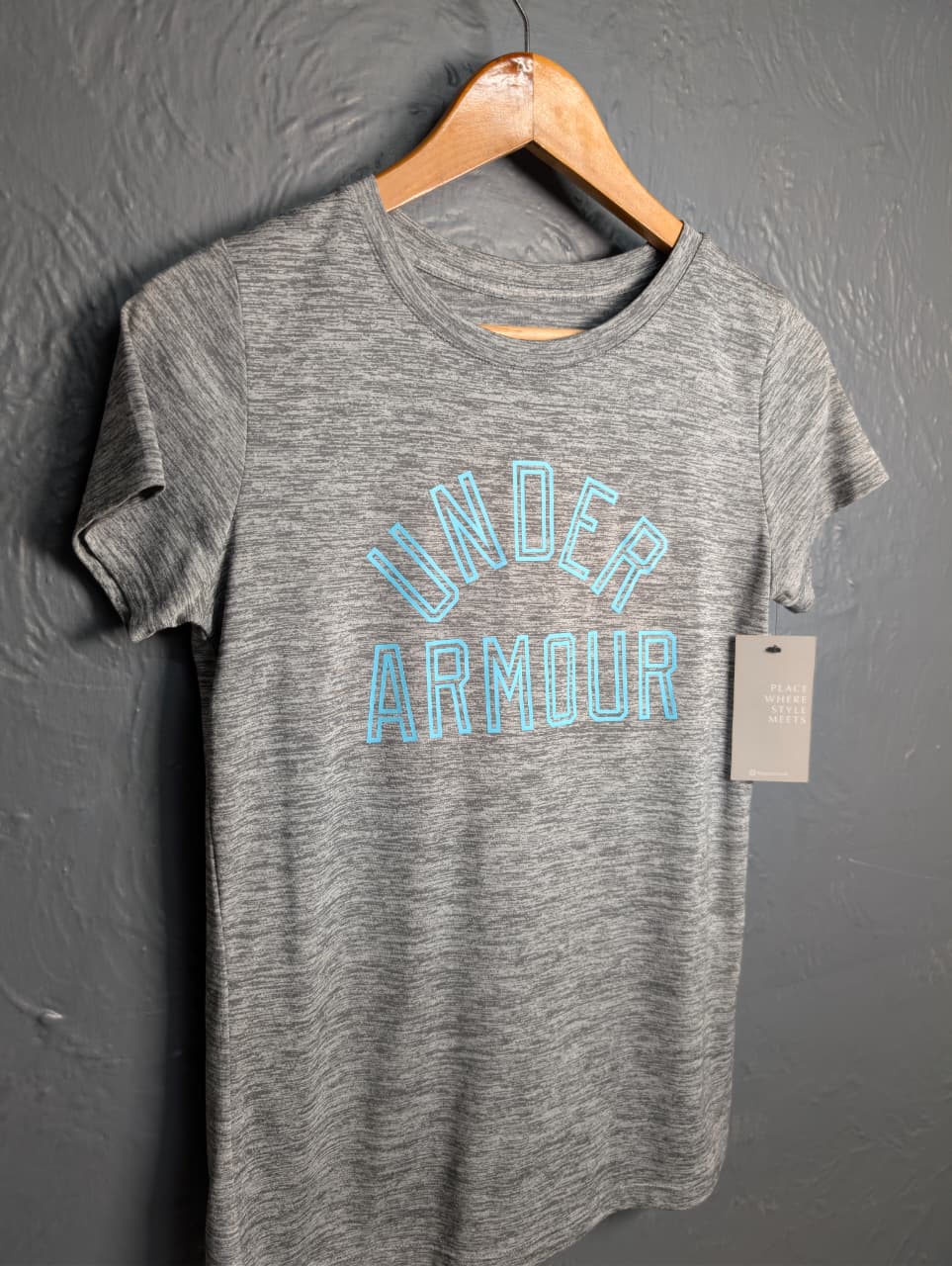 Under Armour Women's T-Shirt with an aqua logo