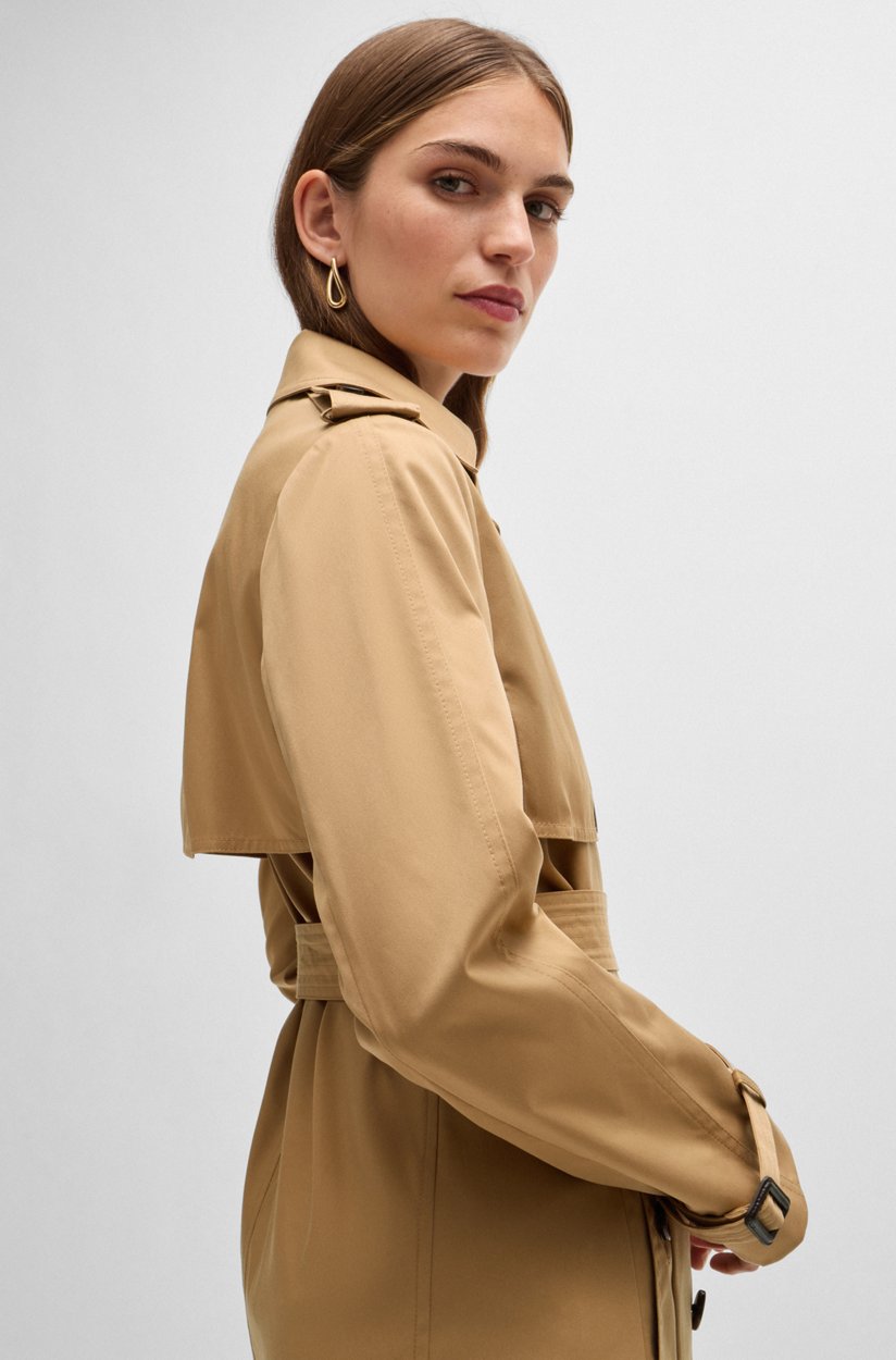 NY&C Double-breasted trench coat with buckled belt