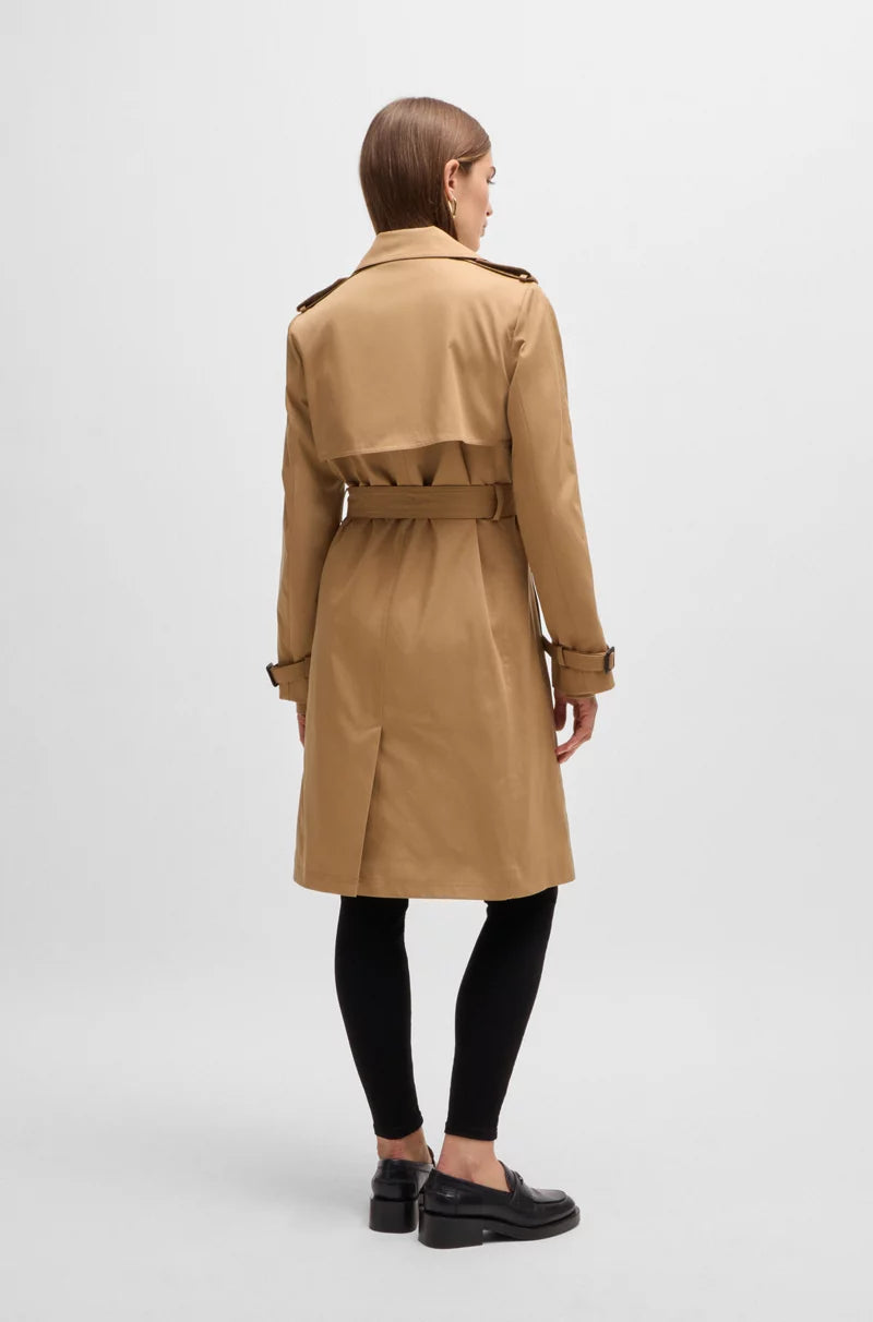 NY&C Double-breasted trench coat with buckled belt